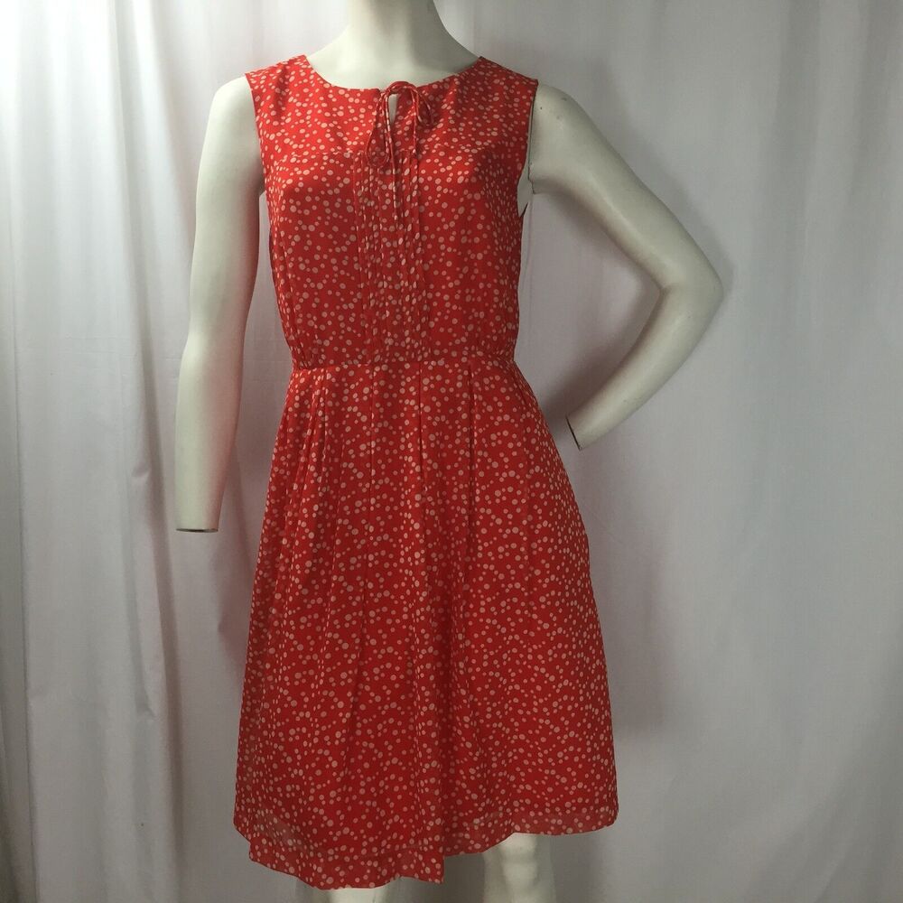 Hi There Karen Walker Orange Polka Dot Sun Dress Sz. 6